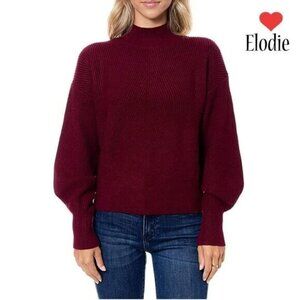 Elodie Women's Mock‎ Neck Long Sleeve Sweater Casual Lightweight Top NWT